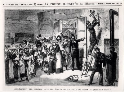 Le retrait des crucifix des écoles à Paris, de 